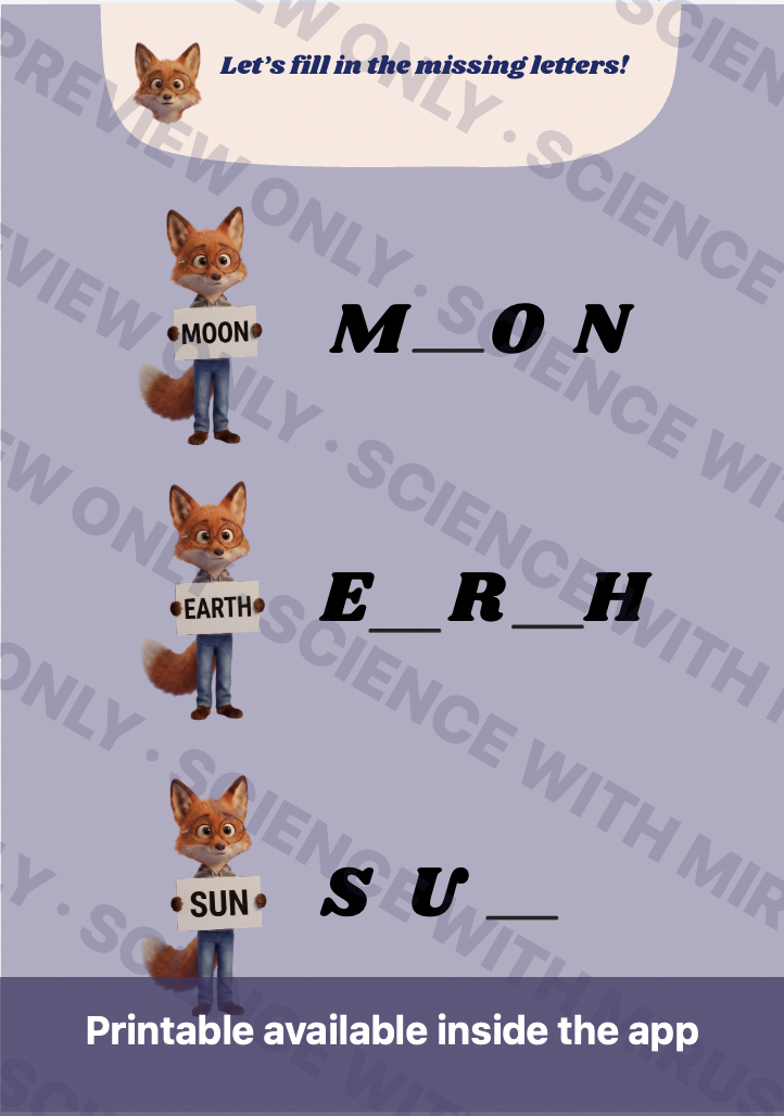 Watermarked printable tracing activity sheet preview from Science with Mirus