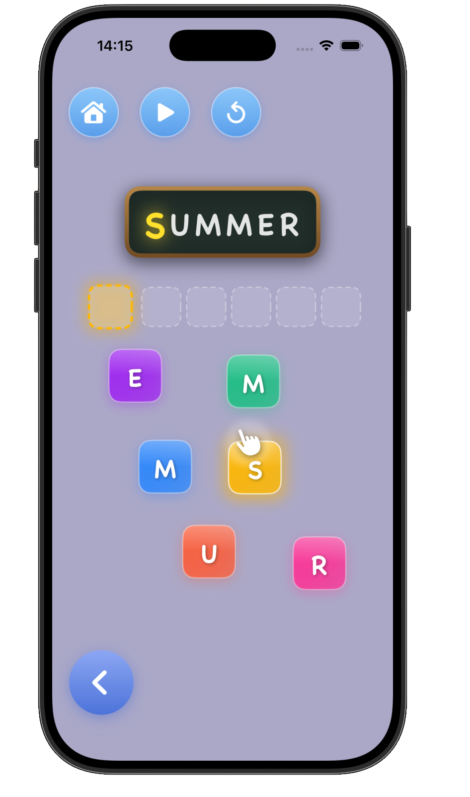 A spelling activity inside Science with Mirus